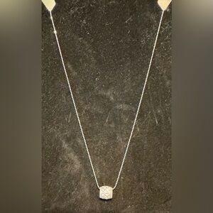 Vintage Lia Sophia Elegant Silver barrel Necklace